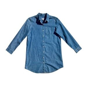 J Jill Lightweight Denim Button Down Dress‎ size XS Petite